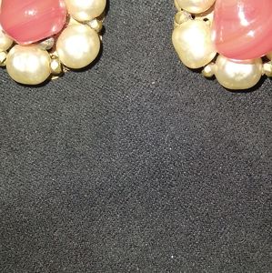 Vintage real pearl earrings and blood stone for peirst ears